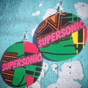 African Fabric Wrapped Earrings